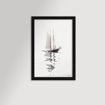 Watercolor Sailboat Archival Reproduction Art Print