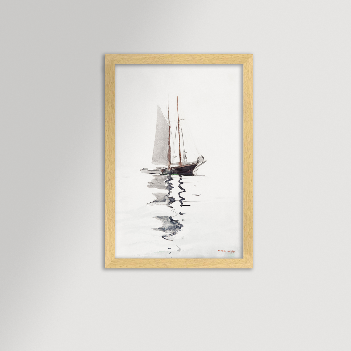 Watercolor Sailboat Archival Reproduction Art Print
