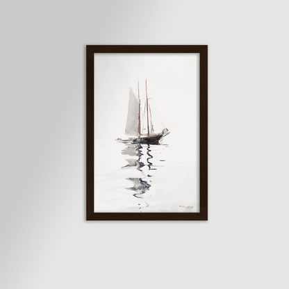 Watercolor Sailboat Archival Reproduction Art Print