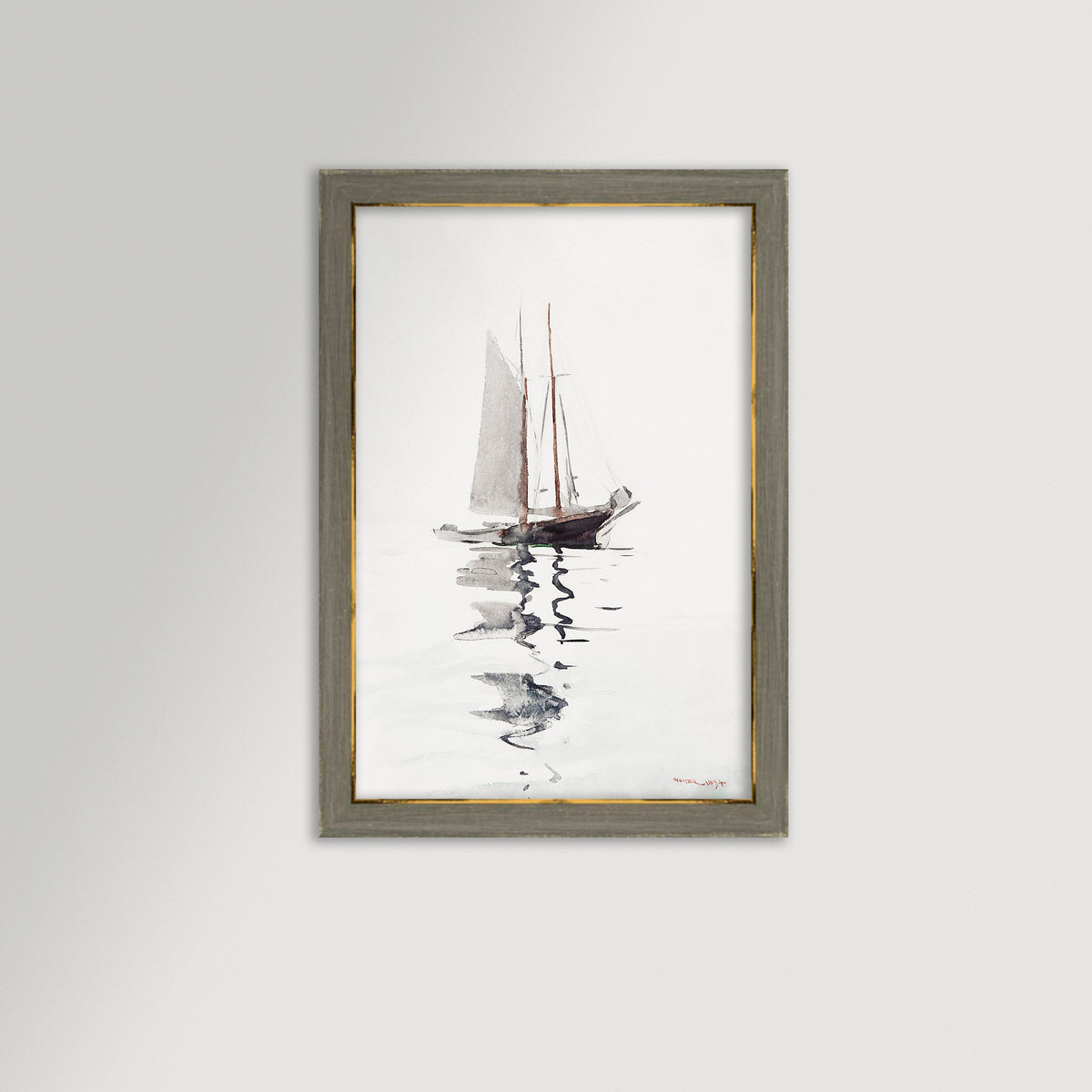 Watercolor Sailboat Archival Reproduction Art Print