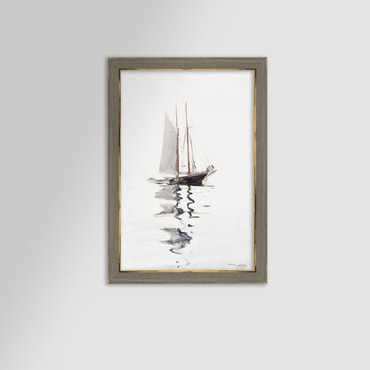 Watercolor Sailboat Archival Reproduction Art Print