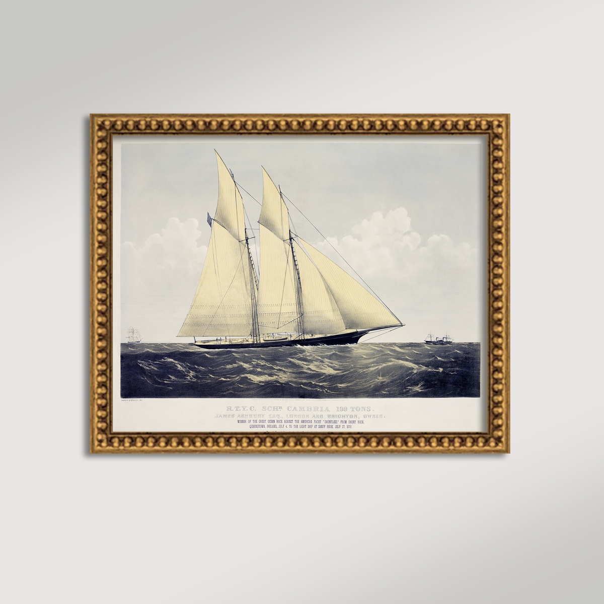 Vintage Irish Schooner Archival Reproduction Art Print