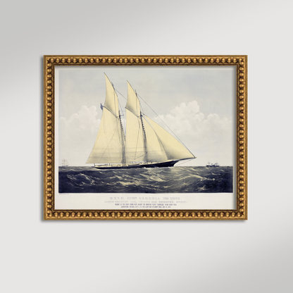 Vintage Irish Schooner Archival Reproduction Art Print