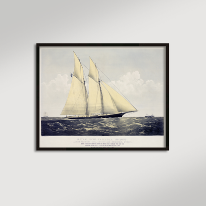 Vintage Irish Schooner Archival Reproduction Art Print