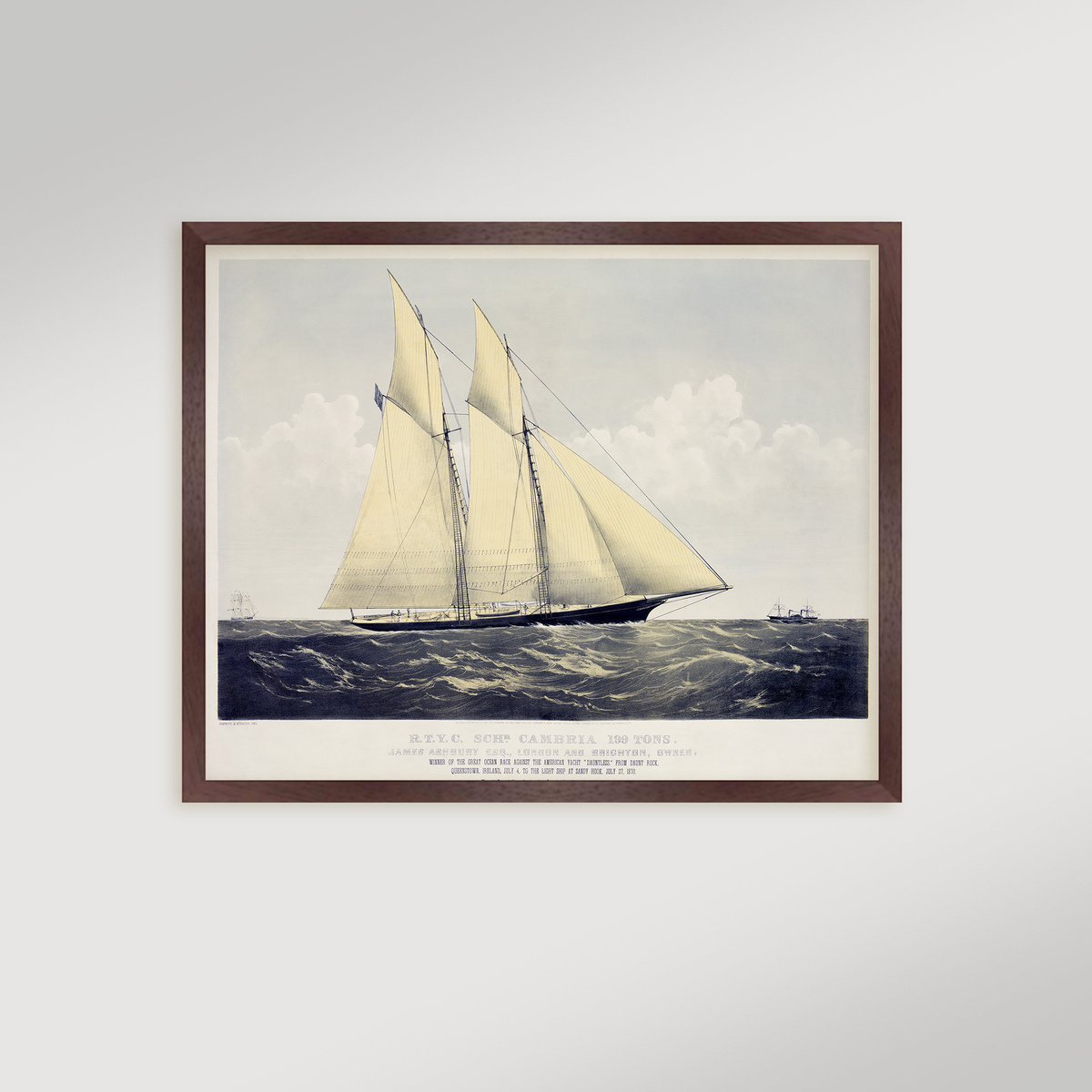 Vintage Irish Schooner Archival Reproduction Art Print