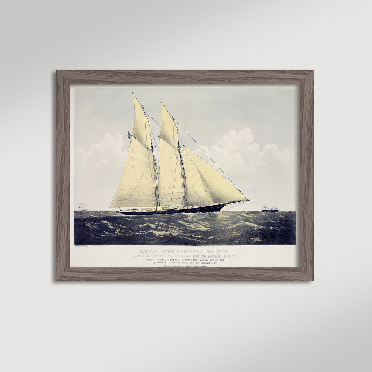 Vintage Irish Schooner Archival Reproduction Art Print