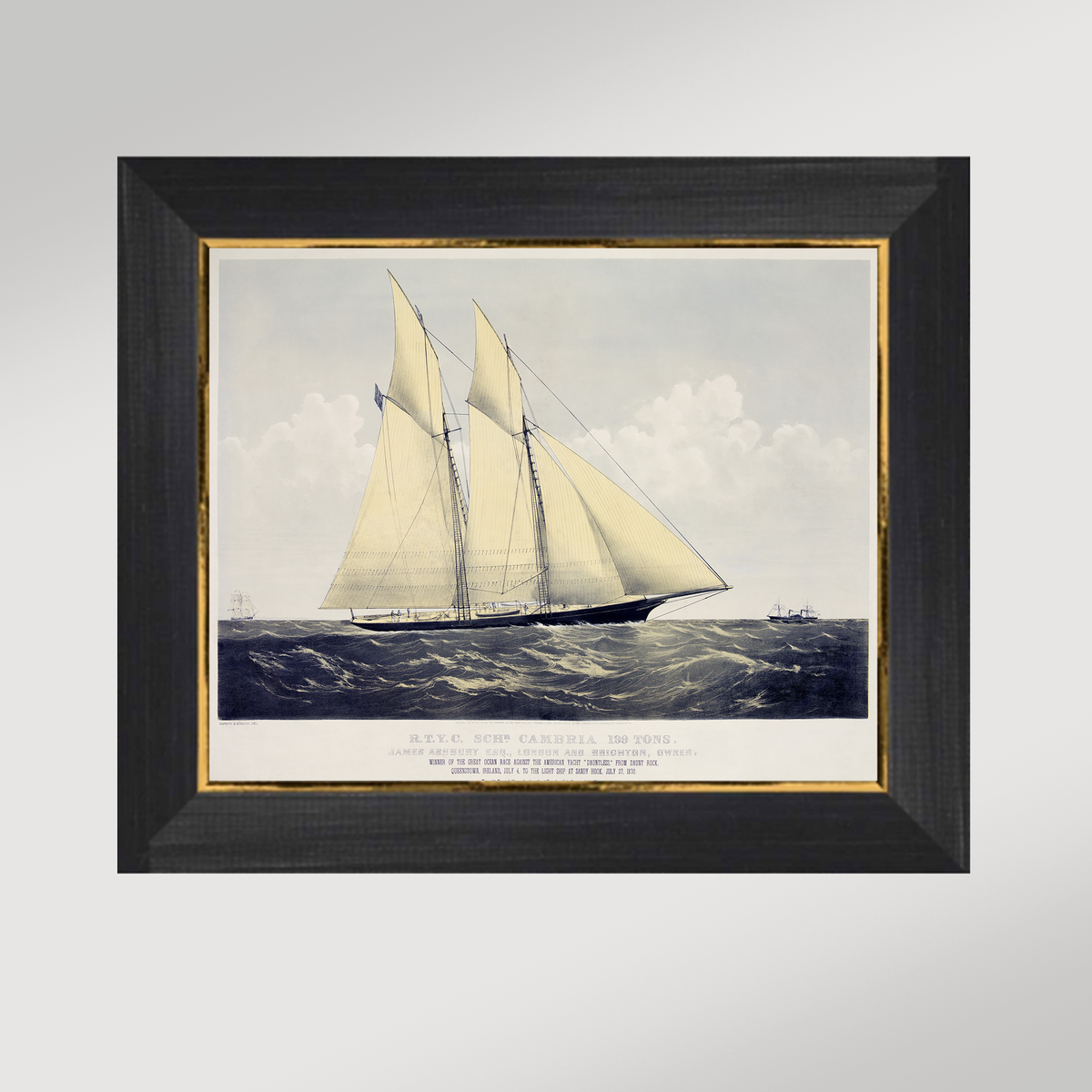 Vintage Irish Schooner Archival Reproduction Art Print
