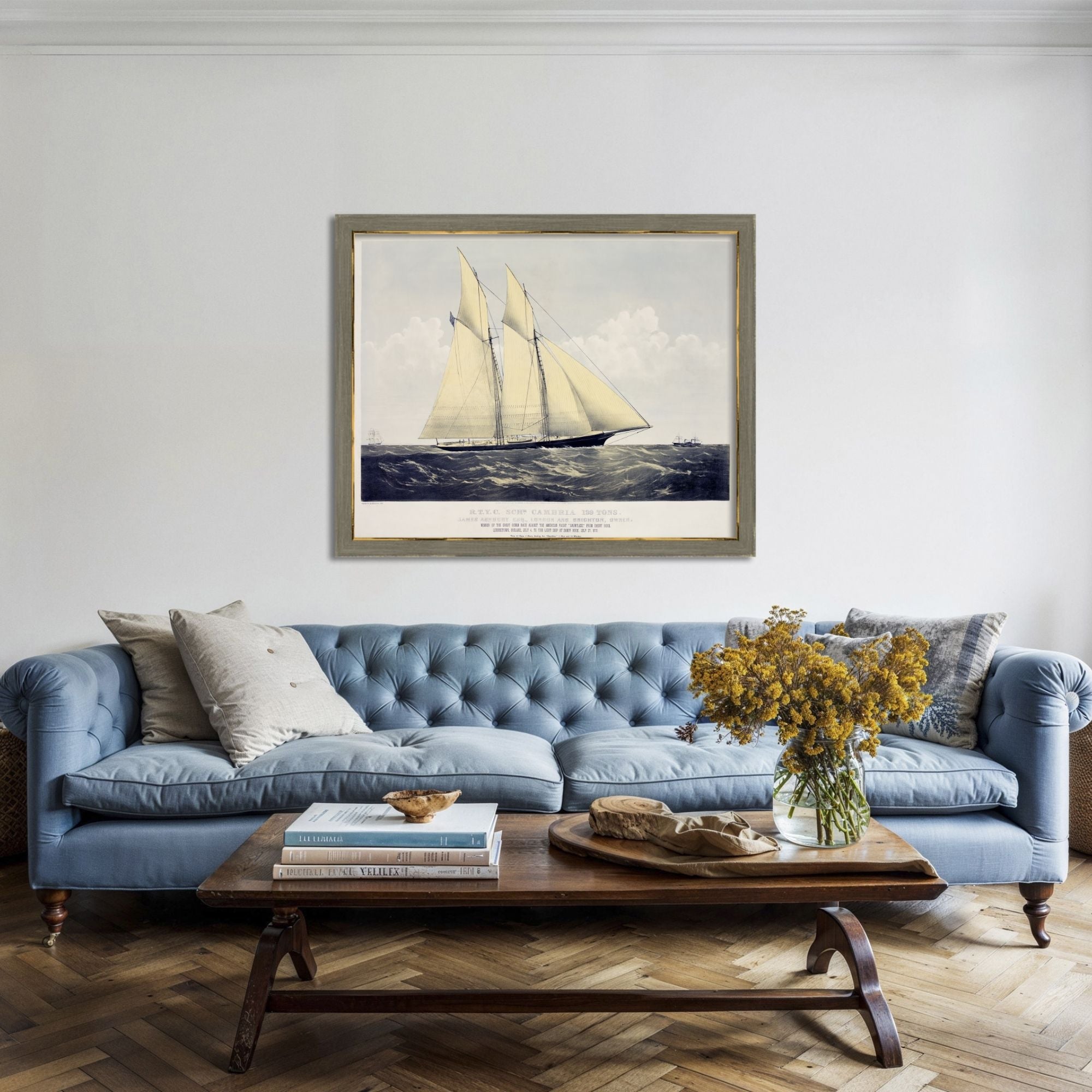 Vintage Irish Schooner Archival Reproduction Art Print