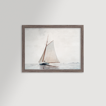 Sailing off Gloucester Archival Reproduction Art Print