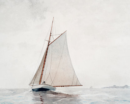 Sailing off Gloucester Archival Reproduction Art Print