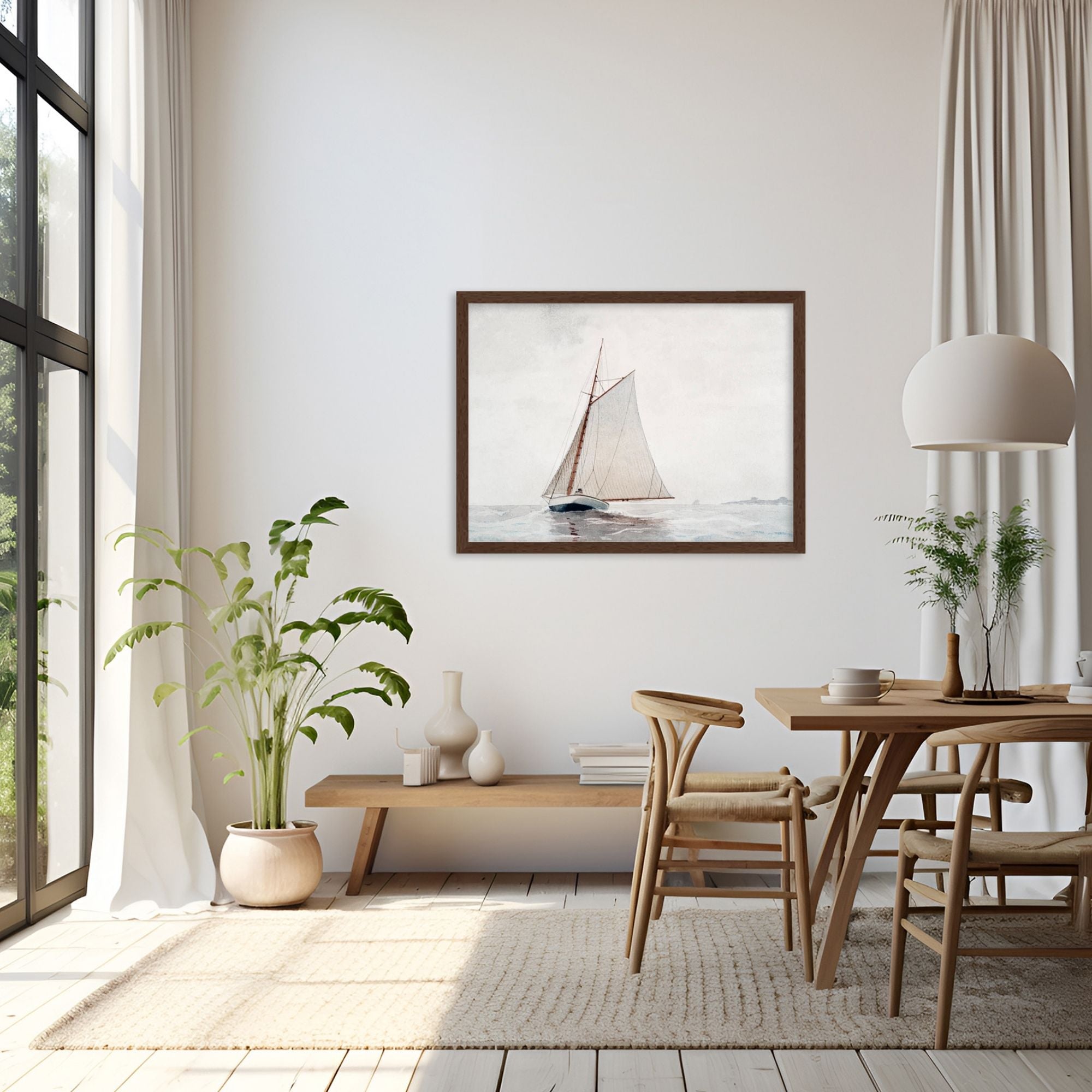 Sailing off Gloucester Archival Reproduction Art Print