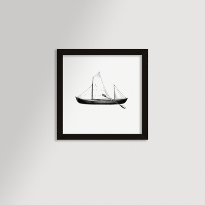Vintage Canoe Archival Reproduction Art Print