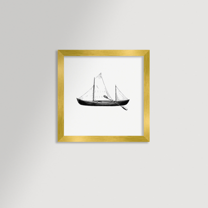Vintage Canoe Archival Reproduction Art Print