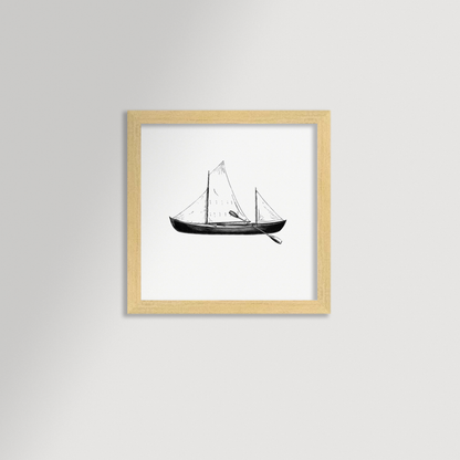 Vintage Canoe Archival Reproduction Art Print