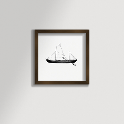 Vintage Canoe Archival Reproduction Art Print
