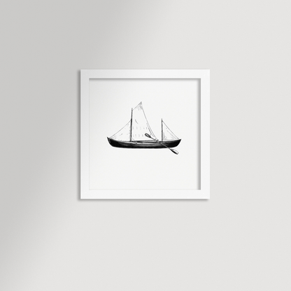 Vintage Canoe Archival Reproduction Art Print