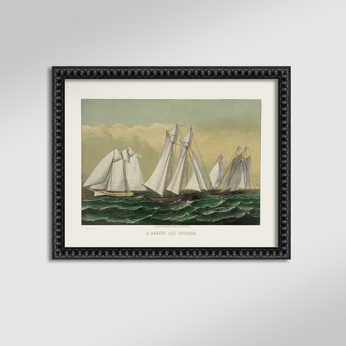Three Schooner Archival Reproduction Art Print