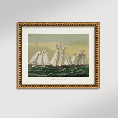 Three Schooner Archival Reproduction Art Print
