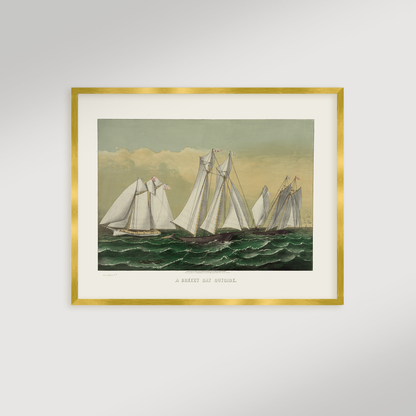 Three Schooner Archival Reproduction Art Print