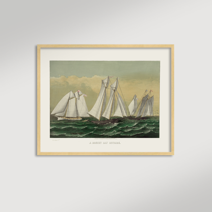 Three Schooner Archival Reproduction Art Print