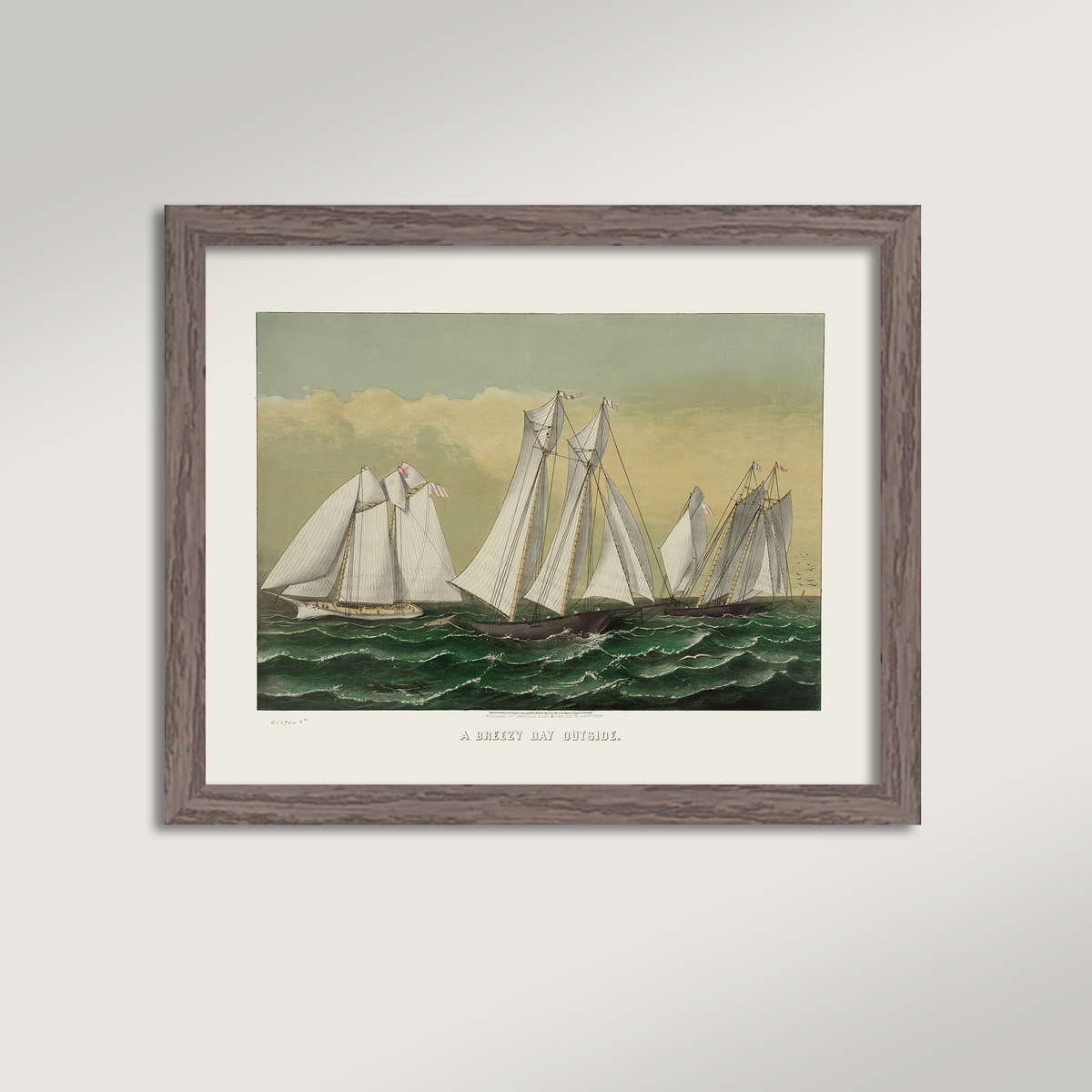 Three Schooner Archival Reproduction Art Print