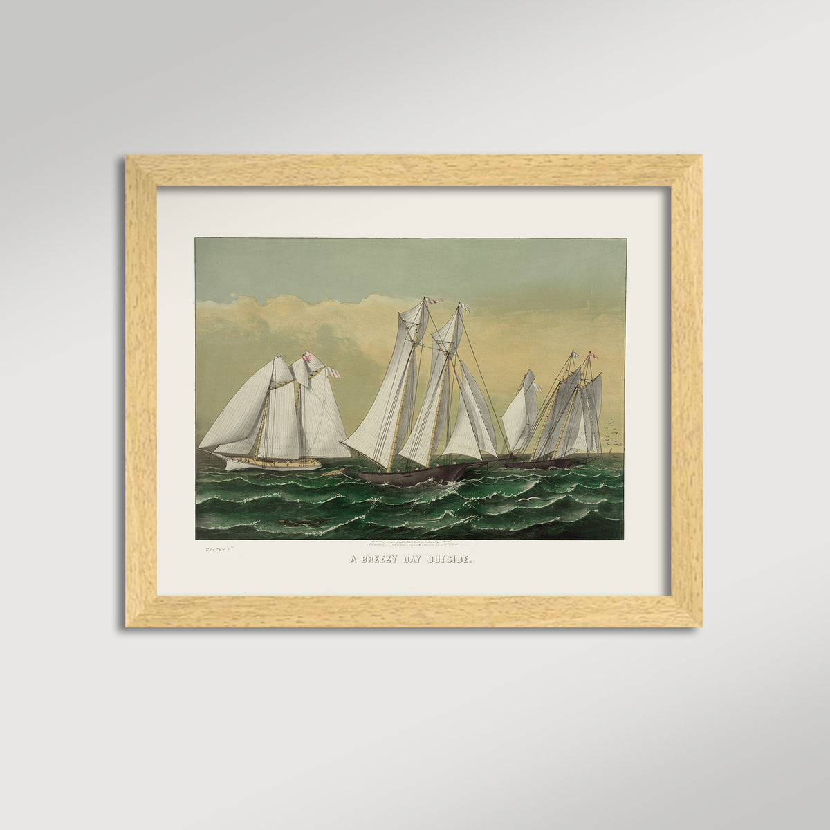 Three Schooner Archival Reproduction Art Print
