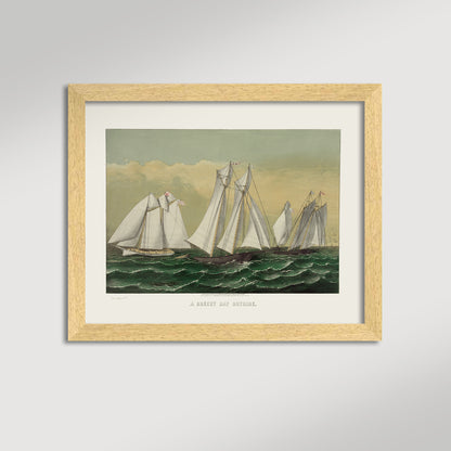 Three Schooner Archival Reproduction Art Print