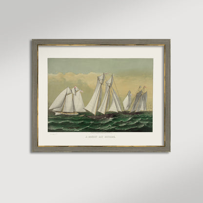 Three Schooner Archival Reproduction Art Print