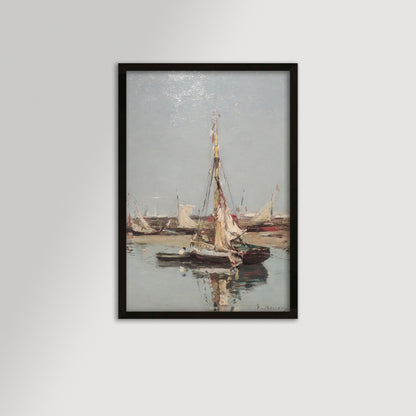 Low Tide in Normandy Archival Reproduction Art Print