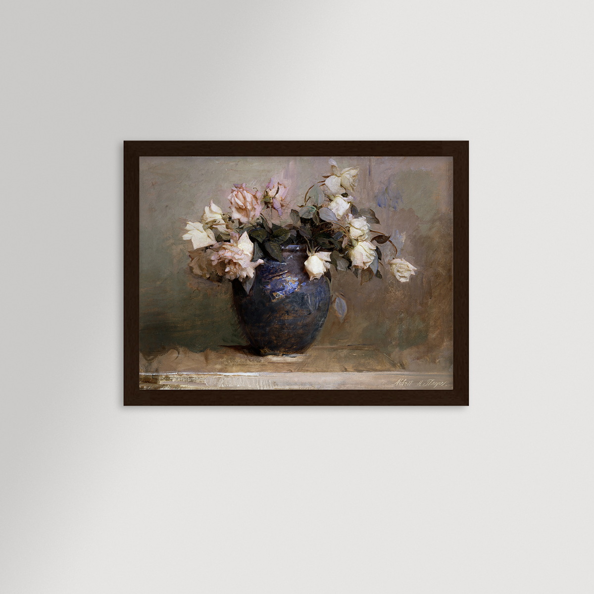 Vase of Roses Archival Reproduction Art Print