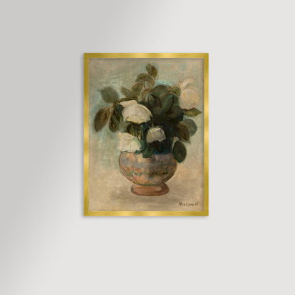 White Roses Archival Reproduction Art Print