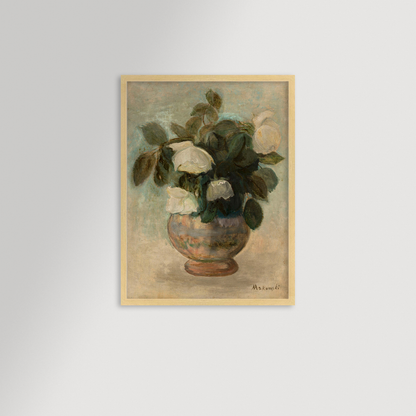 White Roses Archival Reproduction Art Print