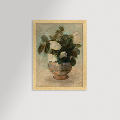 White Roses Archival Reproduction Art Print