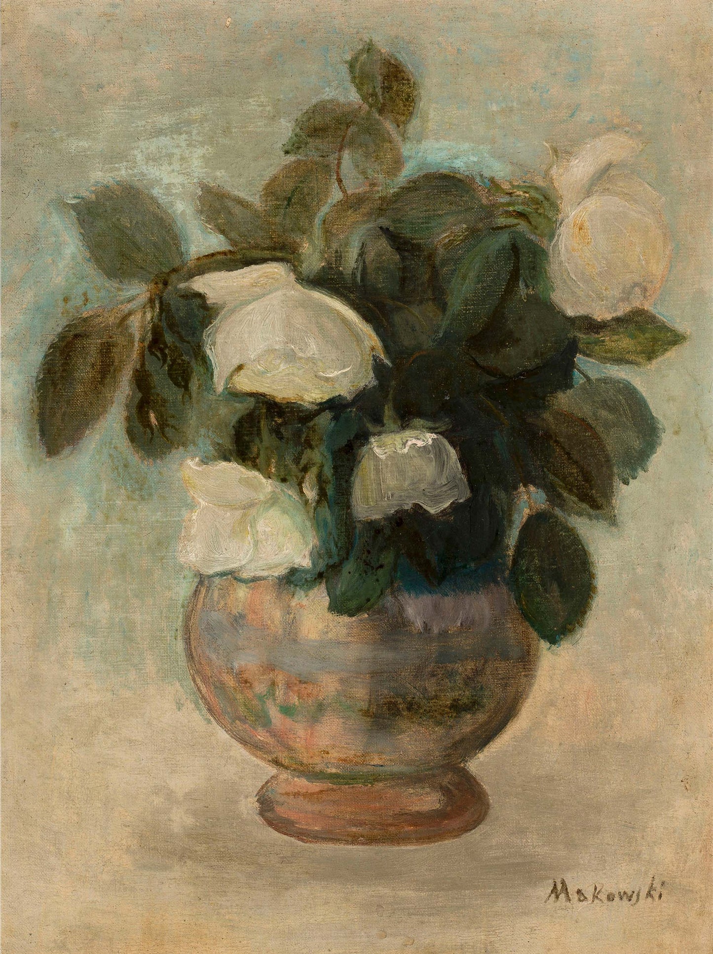 White Roses Archival Reproduction Art Print