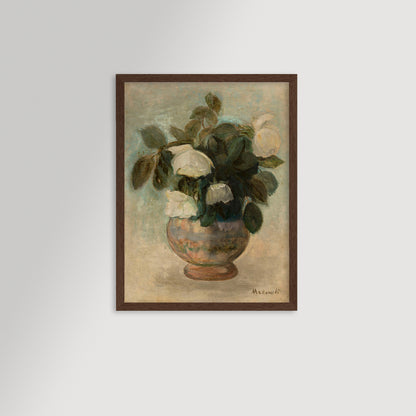 White Roses Archival Reproduction Art Print