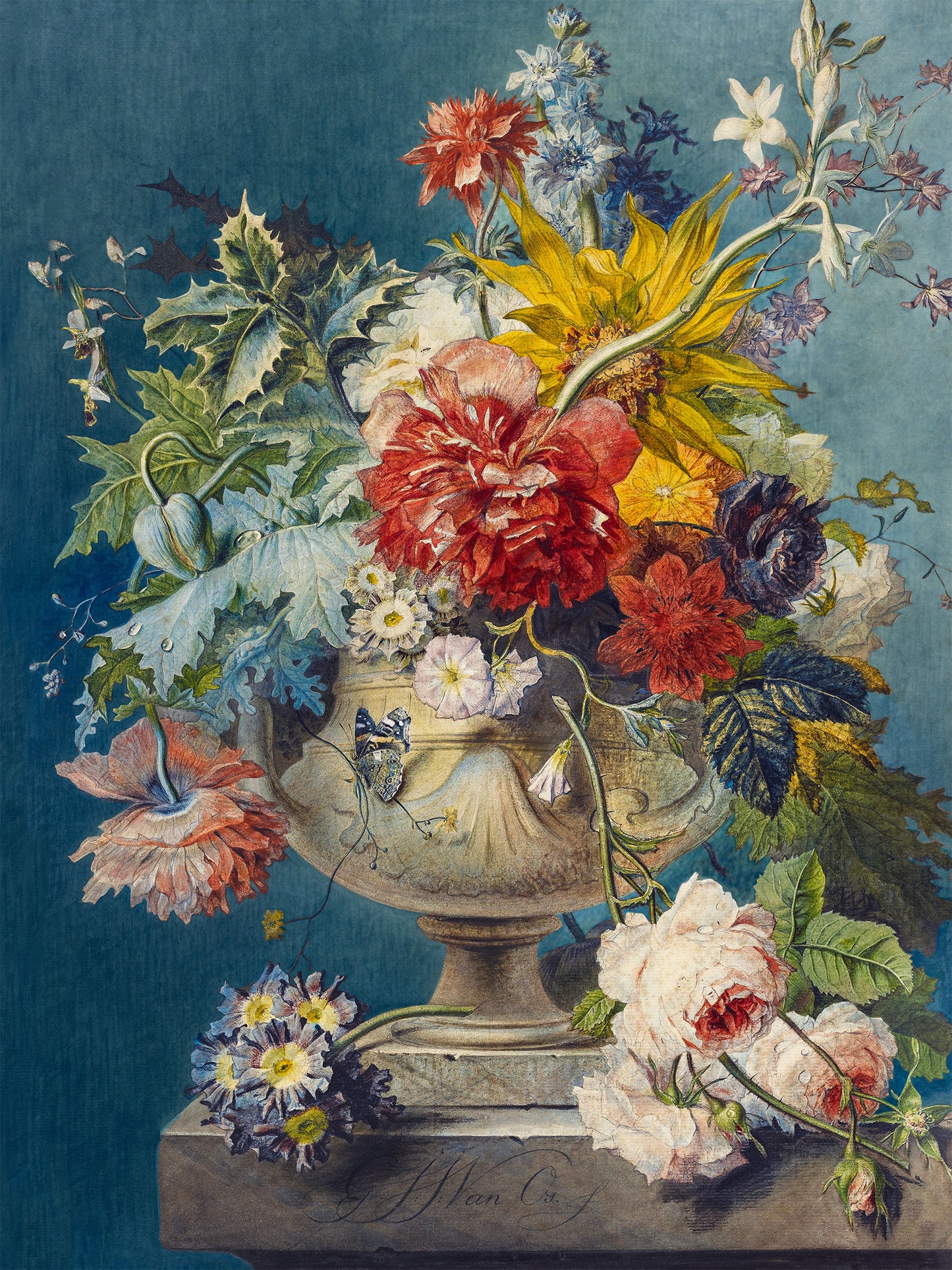 Dutch Floral Arrangement Archival Reproduction Art Print