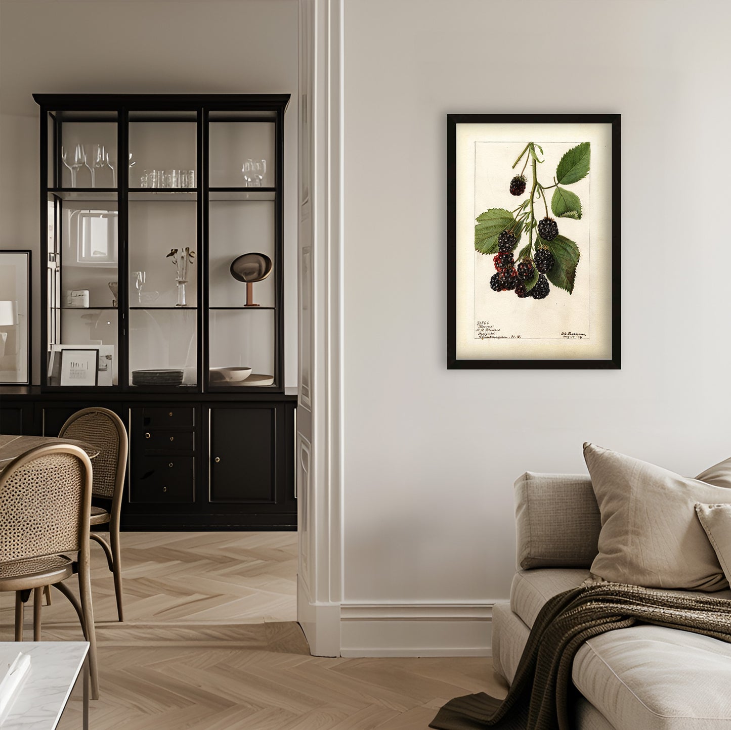 Blackberries Botanical Archival Reproduction Art Print (Copy)