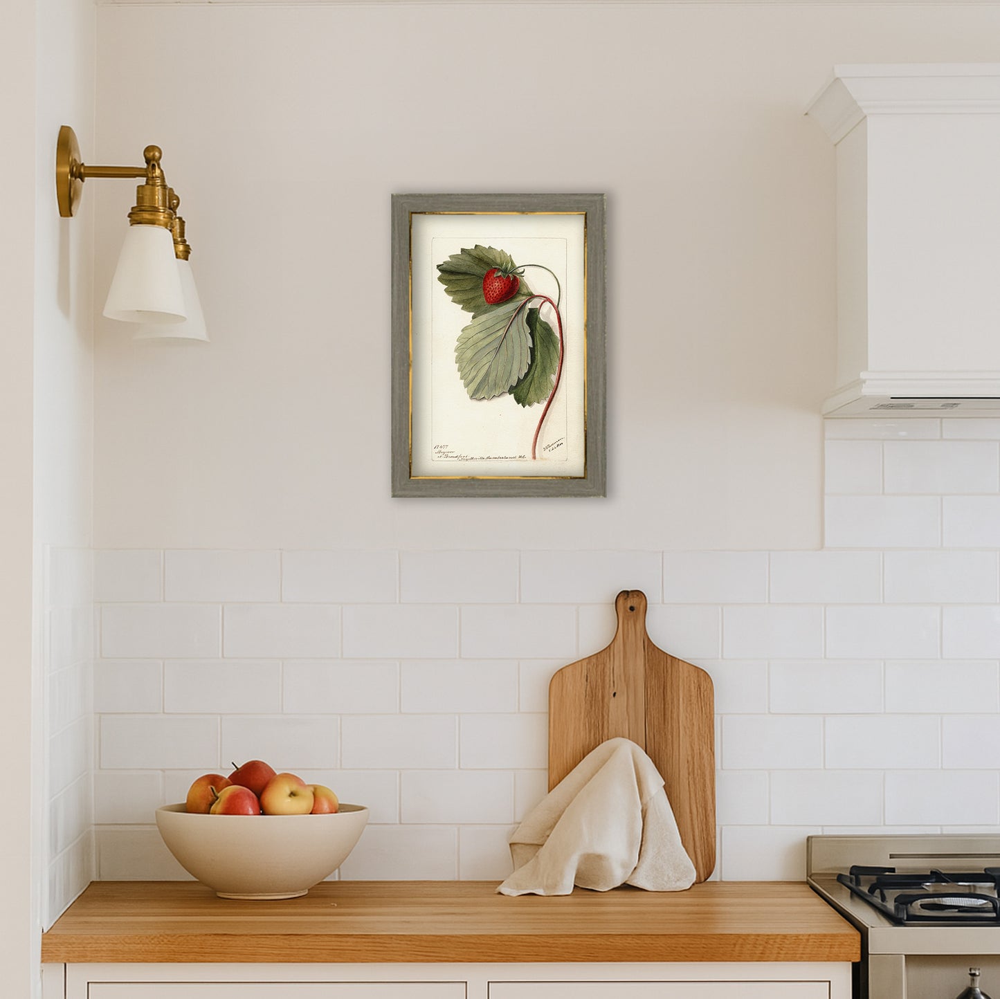 Strawberries Botanical Archival Reproduction Art Print