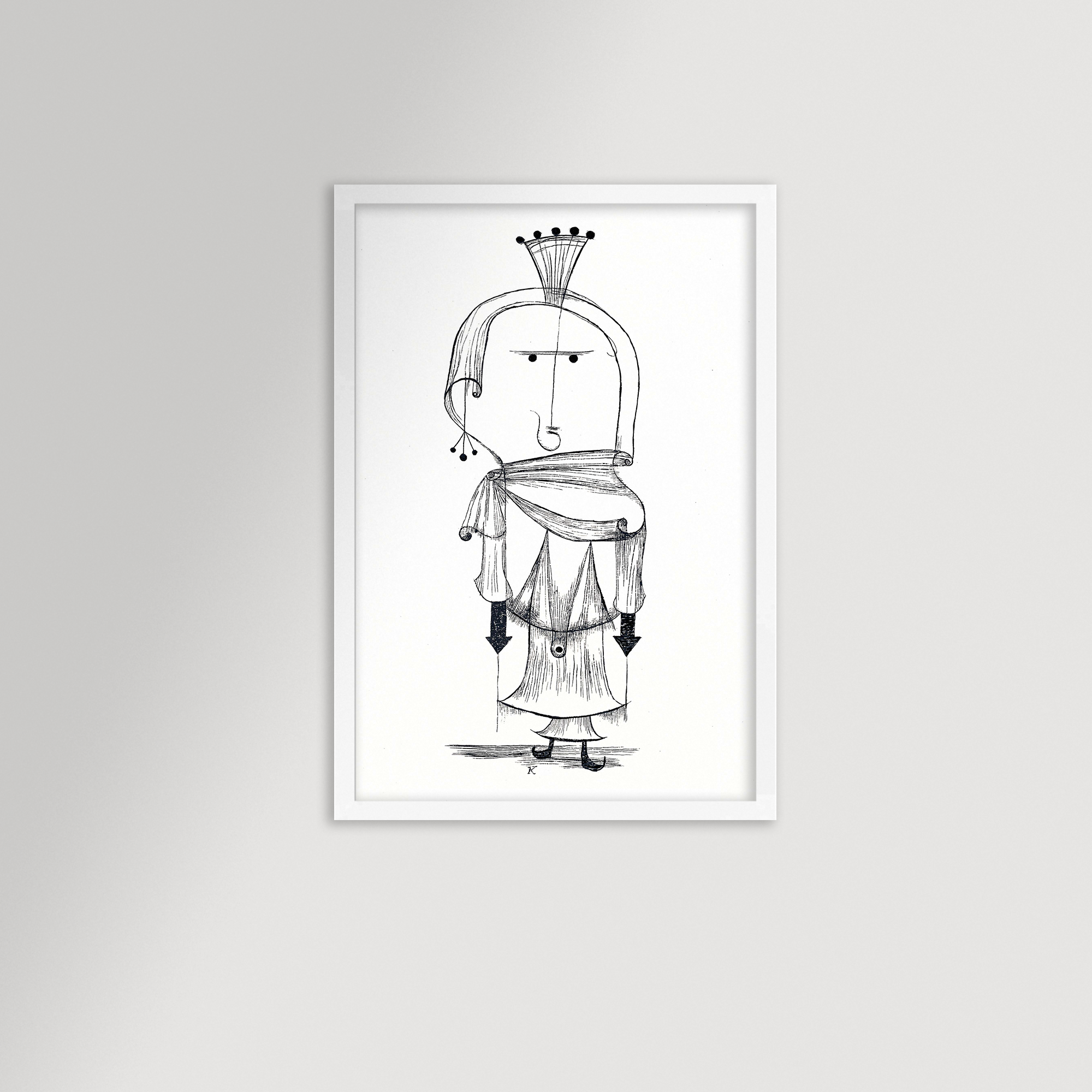 Paul Klee Abstract Figure Archival Reproduction Art Print