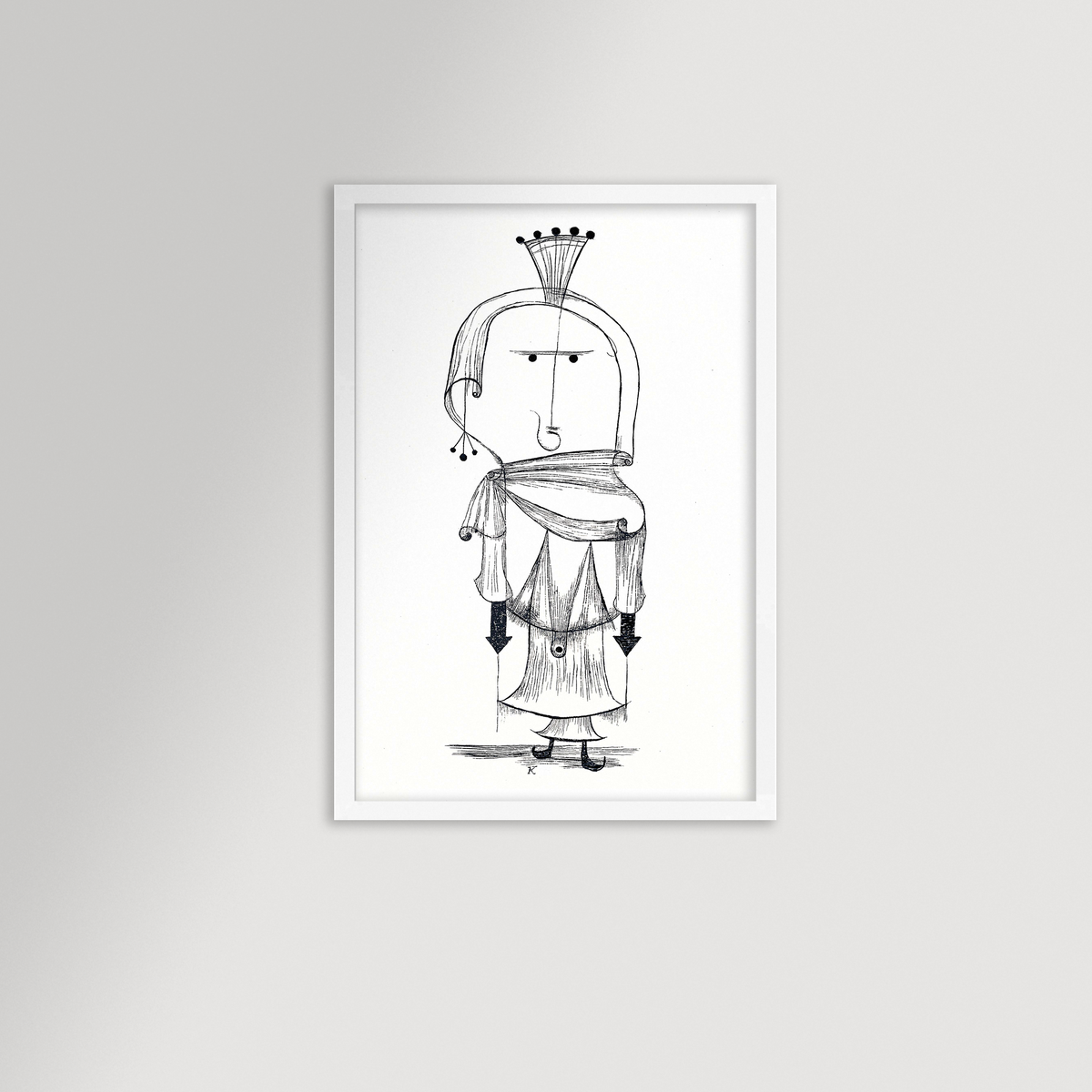 Paul Klee Abstract Figure Archival Reproduction Art Print