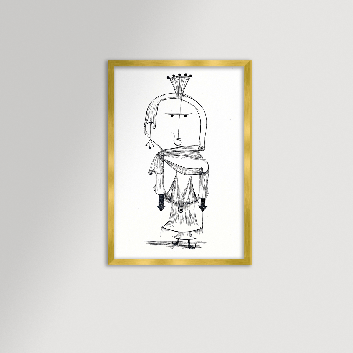 Paul Klee Abstract Figure Archival Reproduction Art Print