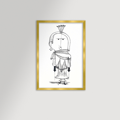 Paul Klee Abstract Figure Archival Reproduction Art Print