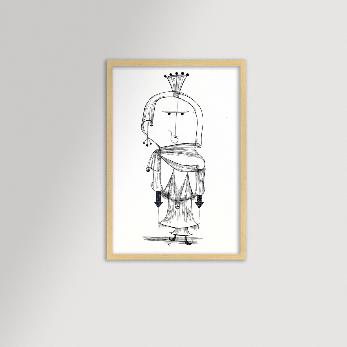 Paul Klee Abstract Figure Archival Reproduction Art Print