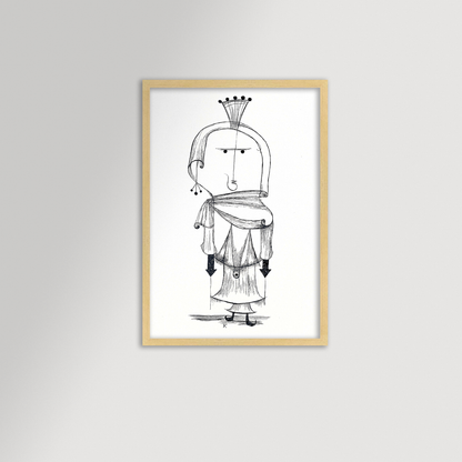 Paul Klee Abstract Figure Archival Reproduction Art Print