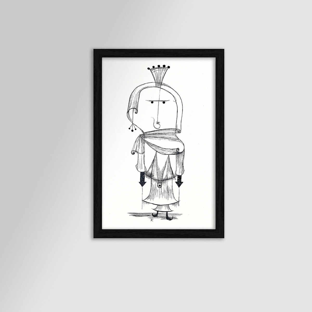 Paul Klee Abstract Figure Archival Reproduction Art Print