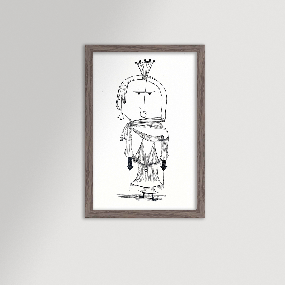 Paul Klee Abstract Figure Archival Reproduction Art Print