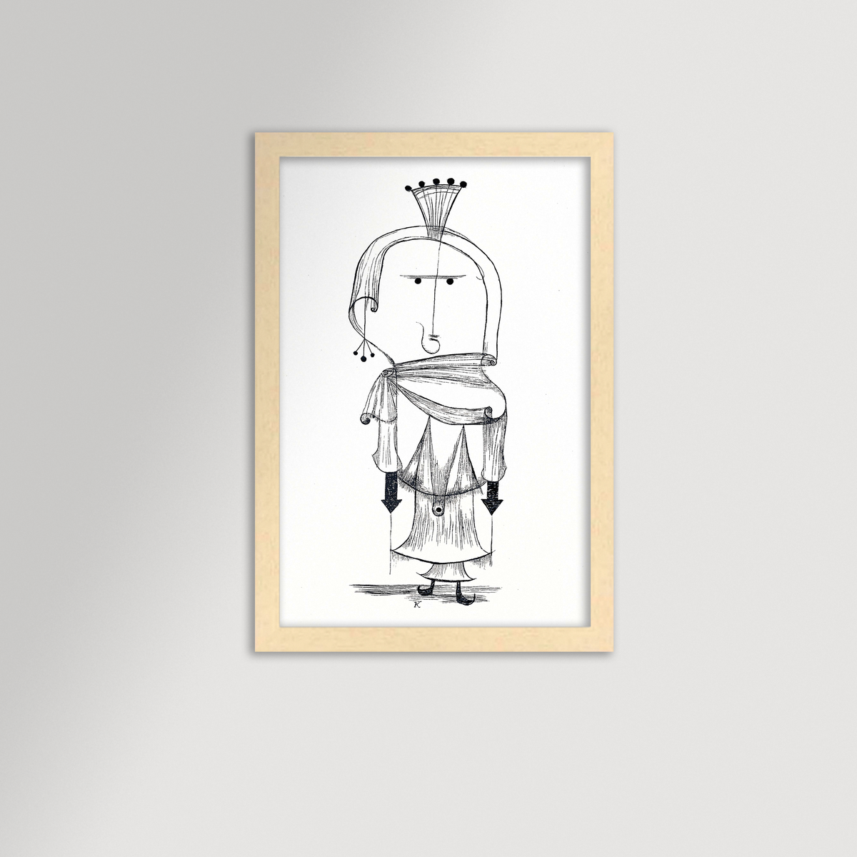 Paul Klee Abstract Figure Archival Reproduction Art Print