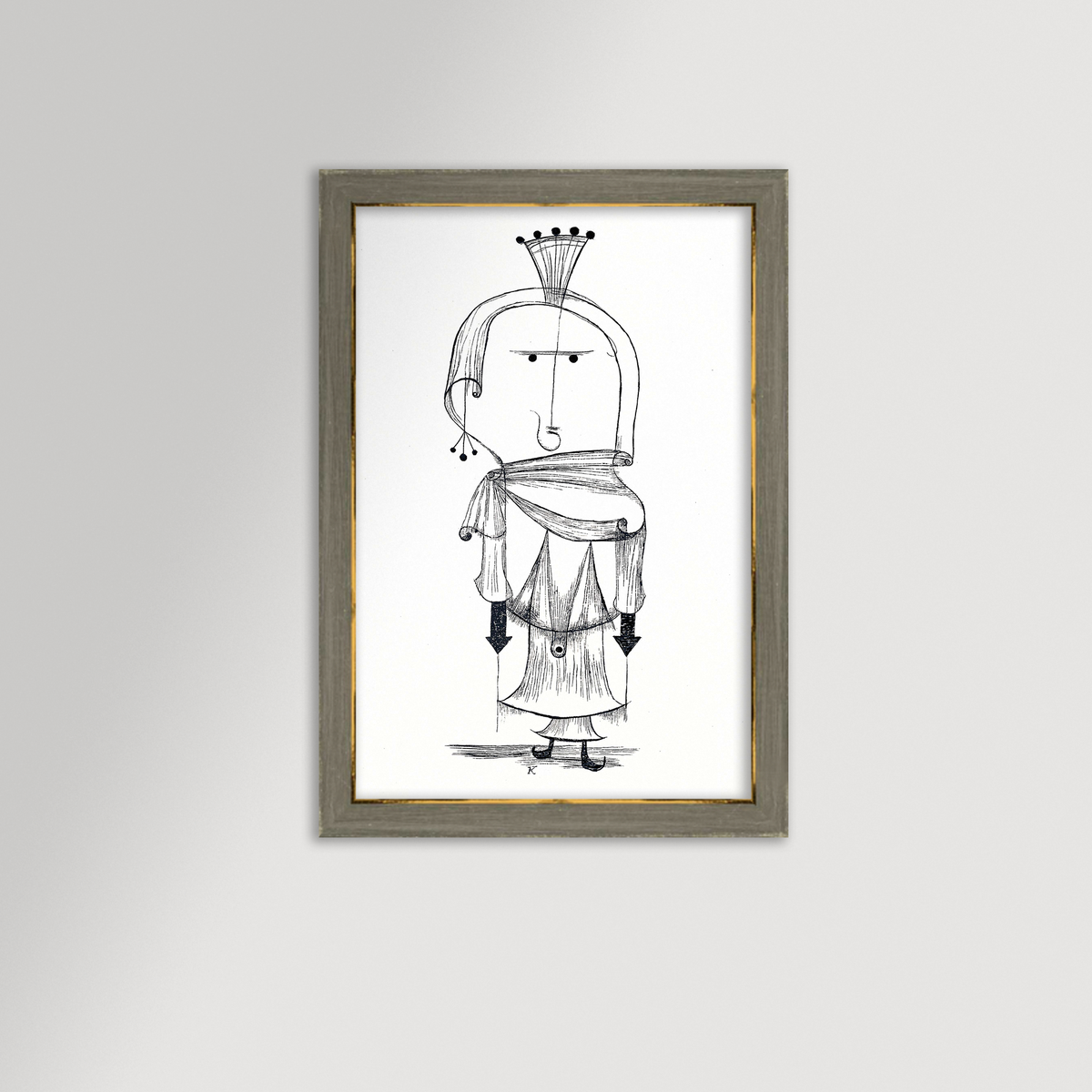 Paul Klee Abstract Figure Archival Reproduction Art Print