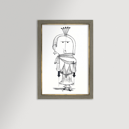 Paul Klee Abstract Figure Archival Reproduction Art Print
