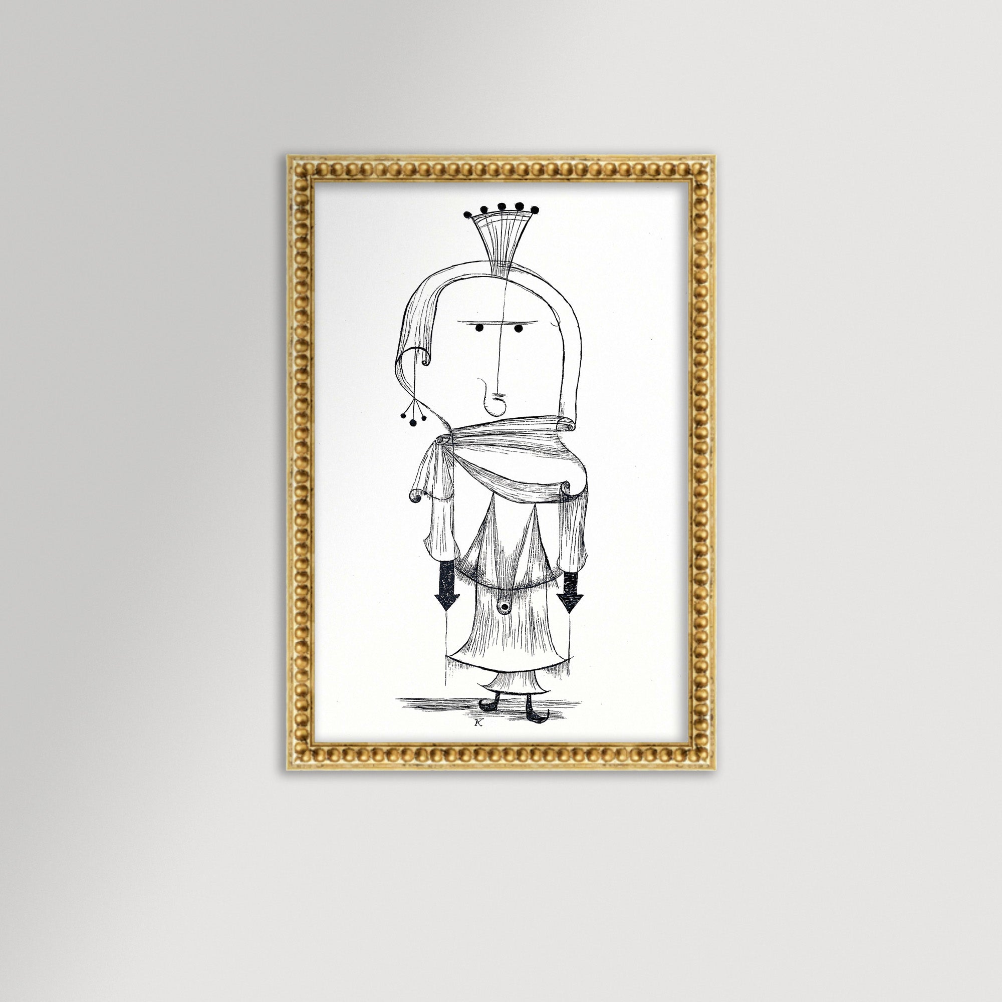 Paul Klee Abstract Figure Archival Reproduction Art Print